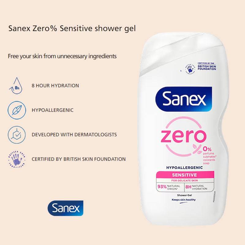 Zero Gentle Moisture Shower Gel For Sensitive Skin