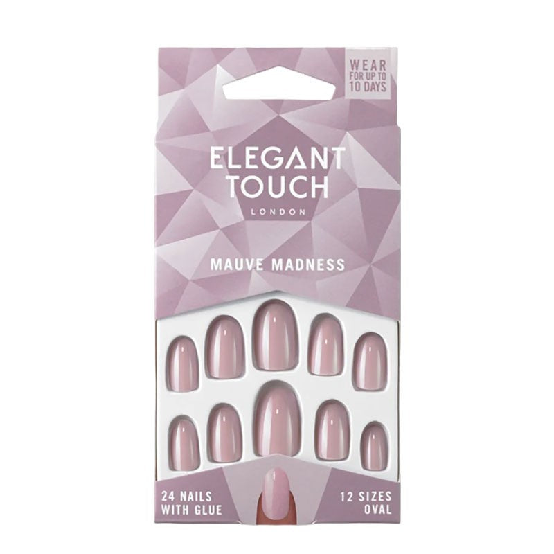 Elegant Touch Mauve Madness Nail With Glue