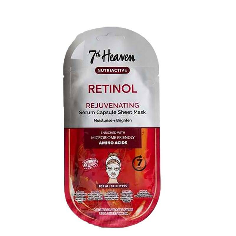 Masque en feuille de sérum rétinol rajeunissant 7th Heaven Nutriactive