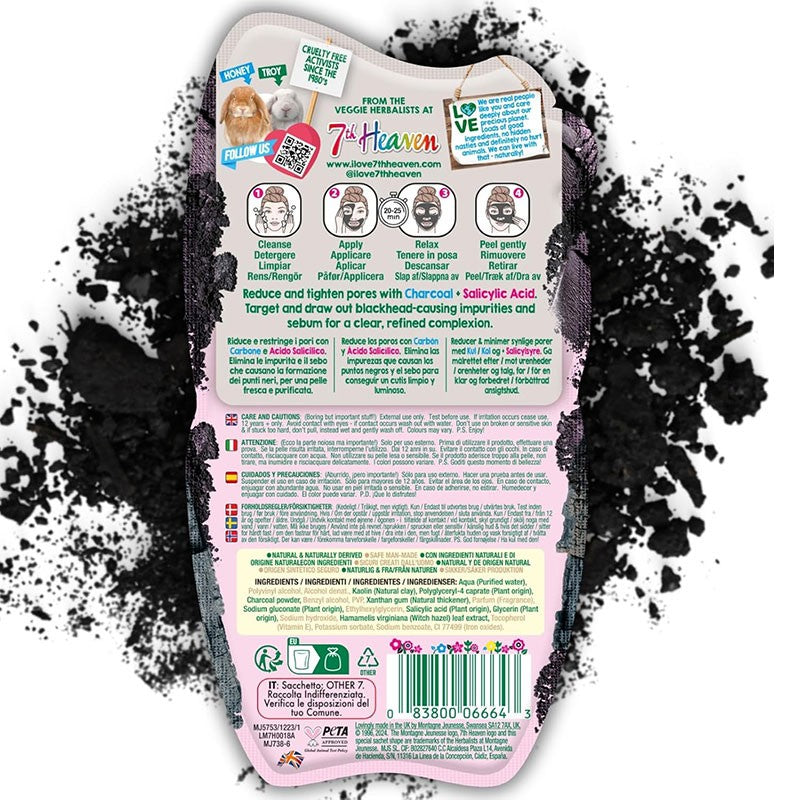 7Th Heaven Charcoal Pore Refine Peel Off Mask