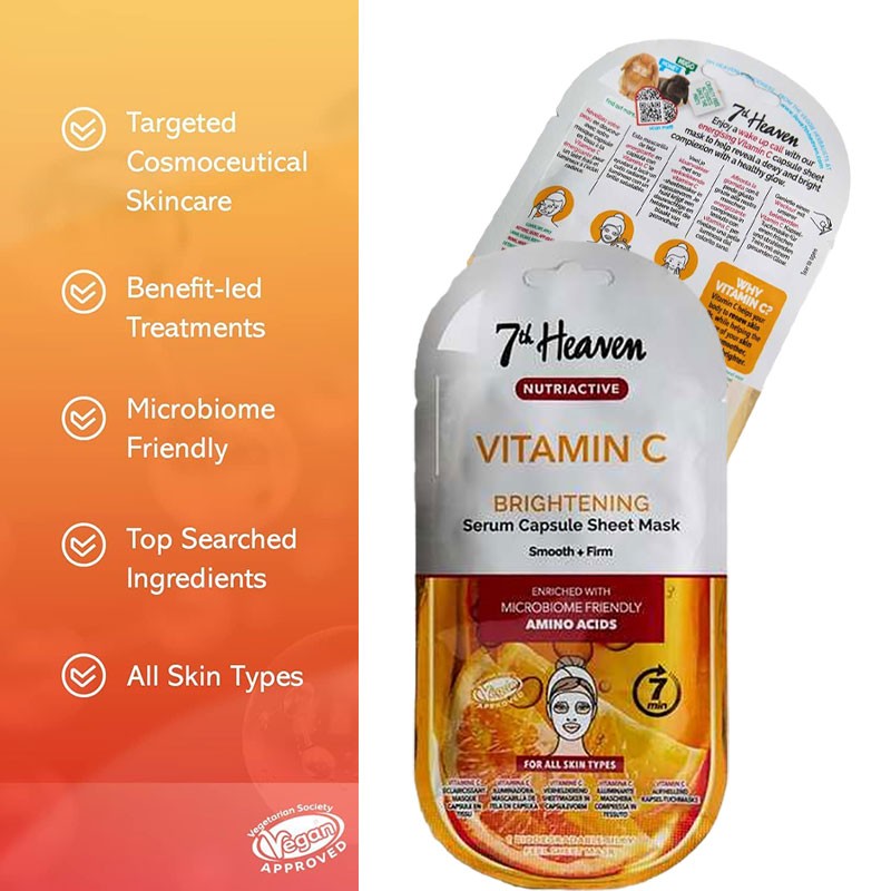 7Th Heaven Nutriactive Vitamin C Serum Capsule Sheet Mask