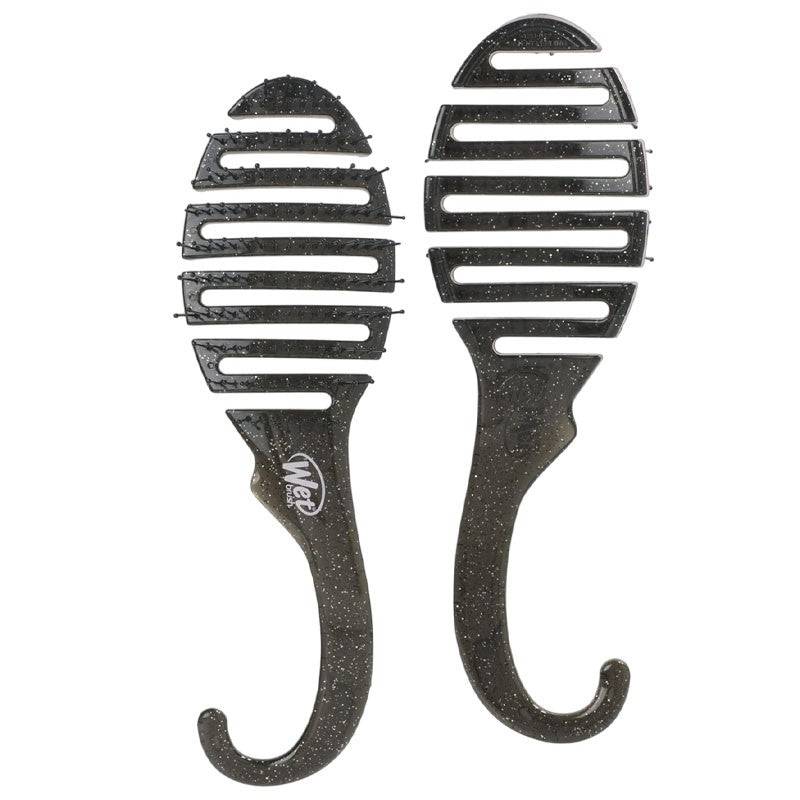 Wet Brush Shower Detangler Brush Black Glitter
