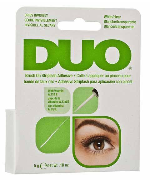 Duo Brush On Striplash Adhesive for eyelash extensions by American International Industries, shown in a 3687.jpg image.