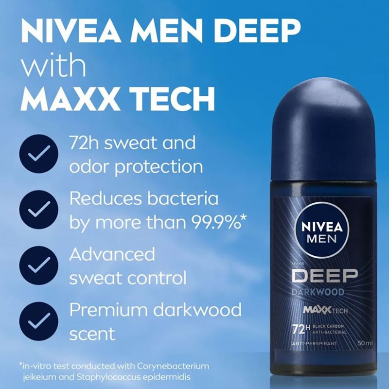 Nivea Men Deep Darkwood Deodorant Roll On