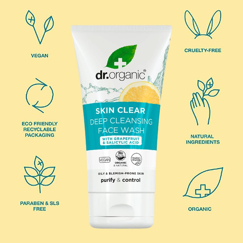 Skin Clear Organic Tea Tree Deep Pore Cleansing Face Wash