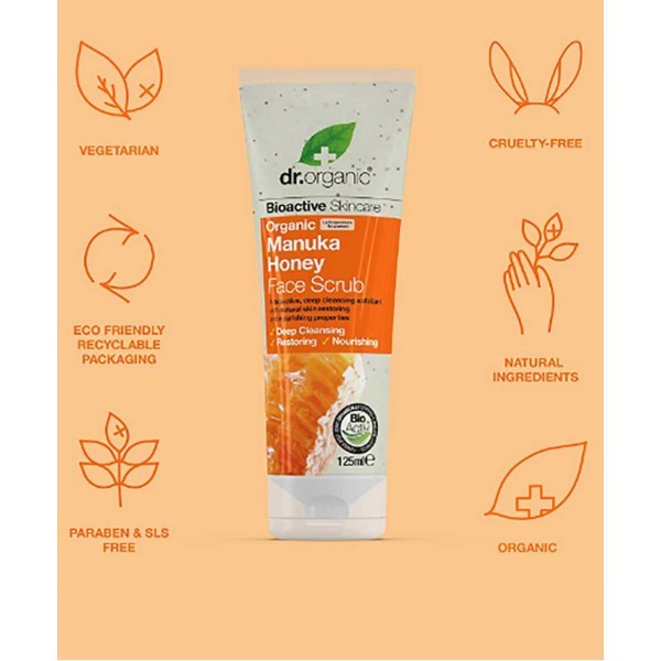 Bioactive Skincare Organic Manuka Honey Face Scrub