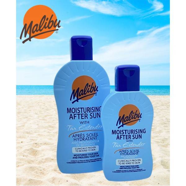 Après-soleil hydratant Malibu avec prolongateur de bronzage