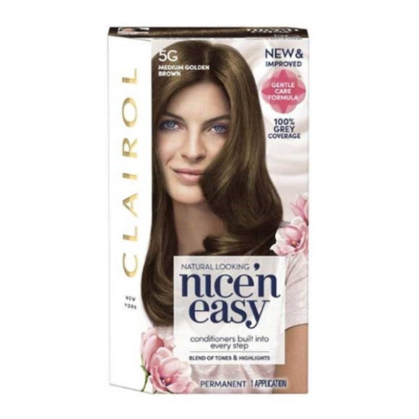 Nice N Easy Permanent Hair Color 5G Medium Golden Brown
