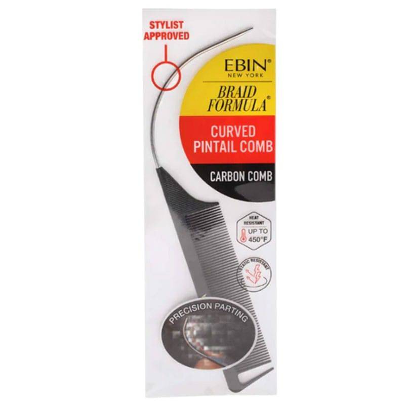 EBIN New York Braid Formula Curved Pintail Carbon Comb