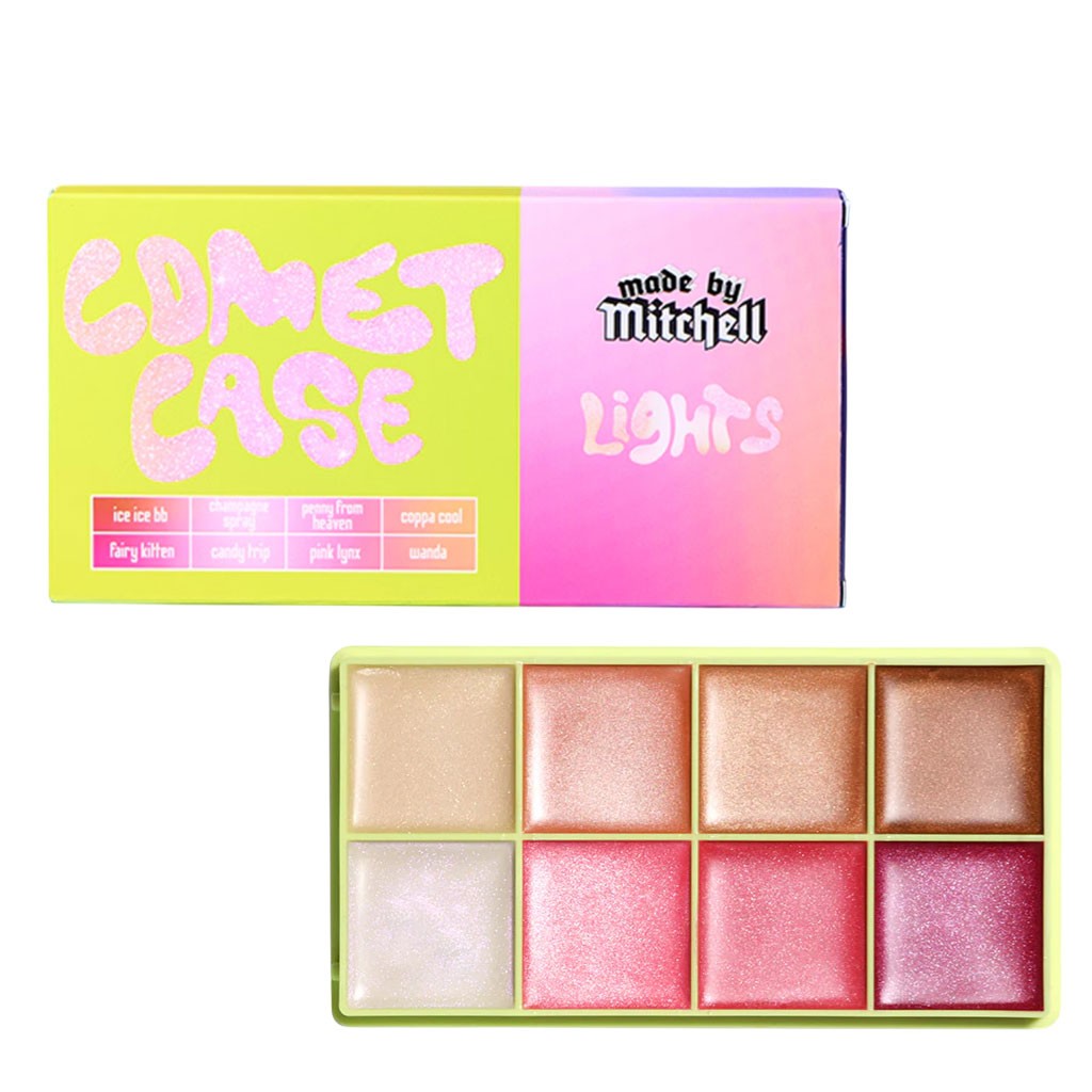 Made By Mitchell Comet Case Cream Highlighter Palette Lights