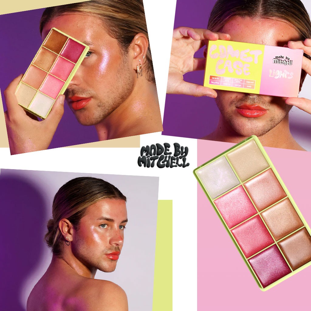 Made By Mitchell Comet Case Cream Highlighter Palette Lights