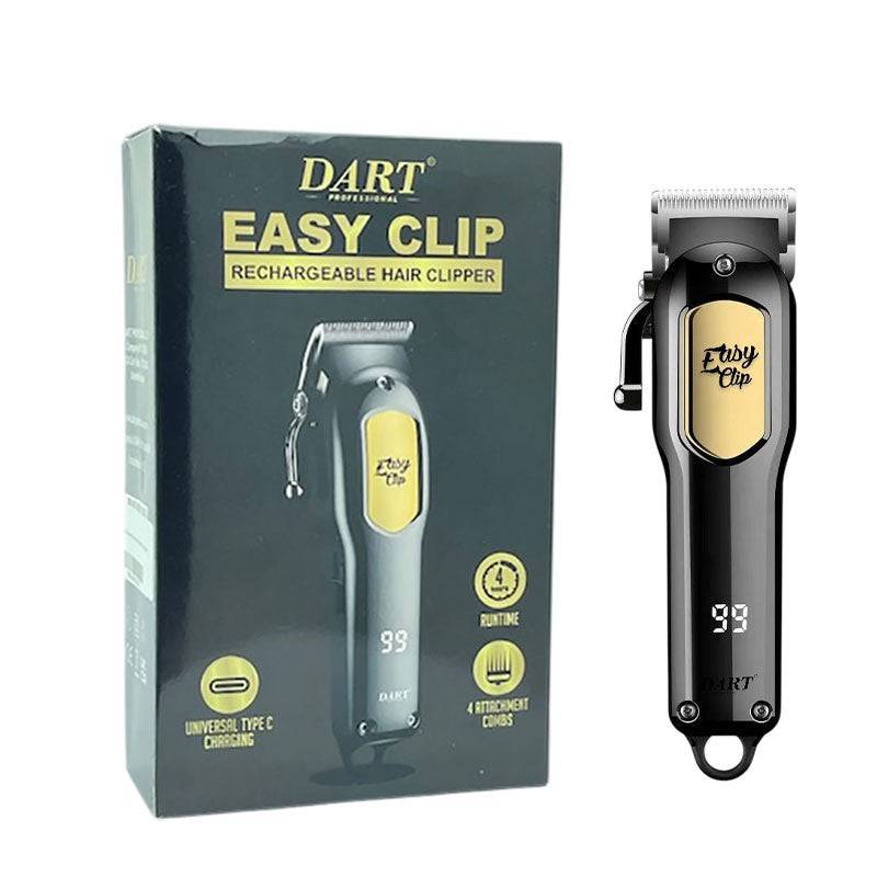 Dart Professional Easy Clip rechargeable hair clipper with adjustable blades and ergonomic design for precise hair styling.