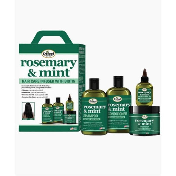 Difeel Rosemary And Mint Hair Care Set Infused With Biotin