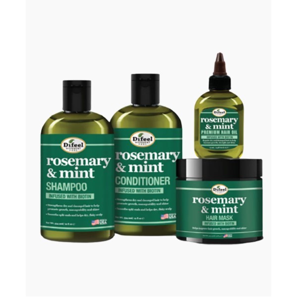 Difeel Rosemary And Mint Hair Care Set Infused With Biotin