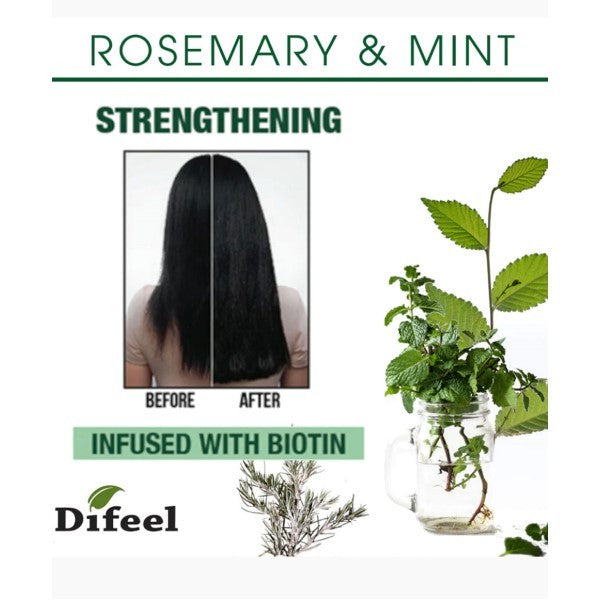 Difeel Rosemary And Mint Hair Care Set Infused With Biotin