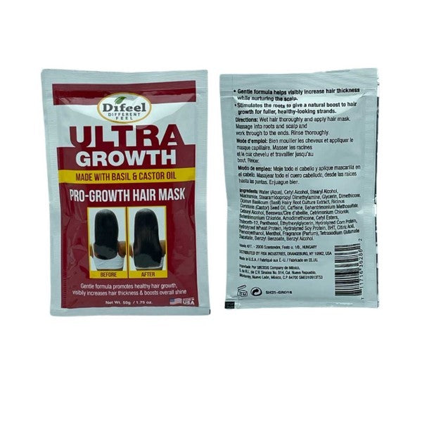 Difeel Ultra Growth Hair Mask With Basil And Castor Oil Sachet