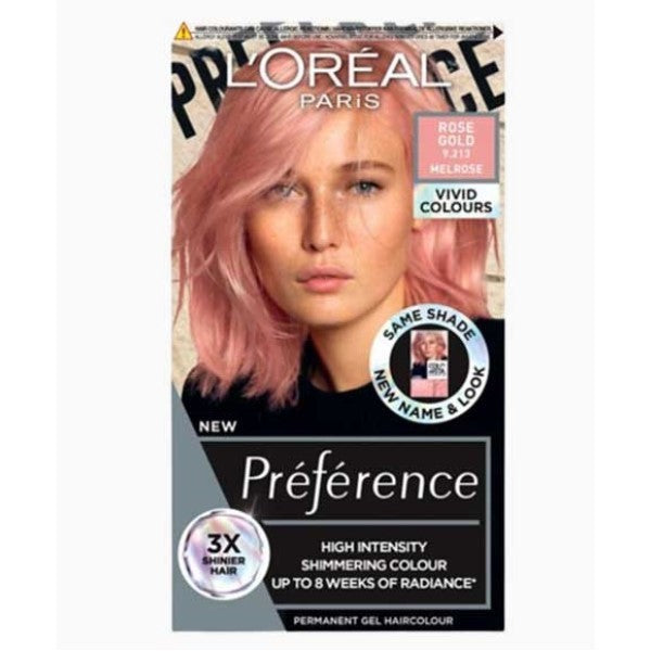 Preference Hochintensive permanente Gel-Haarfarbe Roségold