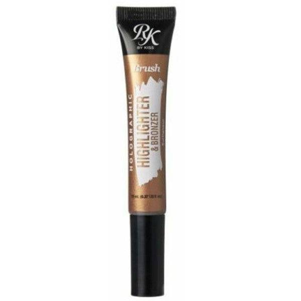 RK By Kiss RKBC24 holographic highlighter and bronzer face makeup with shimmering finish, highlighting cheekbones and giving a radiant glow.
