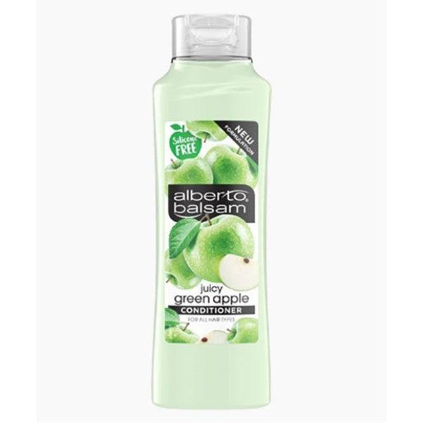 Alberto Balsam Juicy Green Apple Refreshing Conditioner bottle with green apple imagery and label design.
