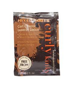 Mixed Roots Curl Control Leave-In Lotion sachet for curly hair, providing moisture and definition for natural curls.