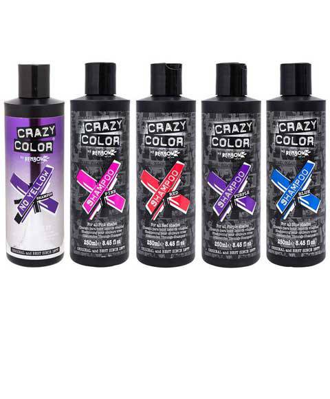 Renbow Crazy Color Blue Shampoo bottle with vibrant blue hair dye shampoo for bold blue hair shades.
