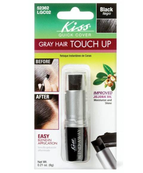 Kiss New York Professional Quick Cover Gray Hair Touch Up in gray, a hair color and bleach product for quick gray coverage.