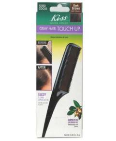 Gray hair touch-up comb from Kiss New York Professional, featuring a quick cover gray hair color and bleach applicator.