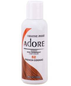 Creative Image Adore Shining Semi Permanent Hair Color in French Cognac, vibrant hair dye in a sleek bottle.