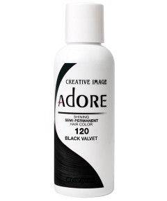 Creative Image Adore Shining Semi Permanent Hair Color in Black Velvet, vibrant black hair dye with glossy finish