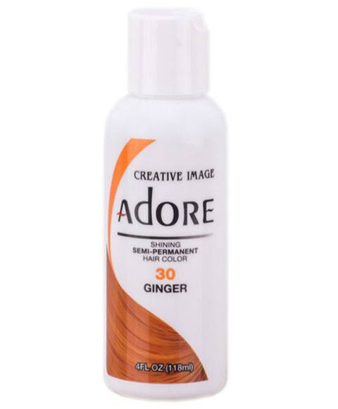 Creative Image Adore Shining Semi-Permanent Hair Color in Ginger, vibrant orange hair dye for bold, shiny hair.