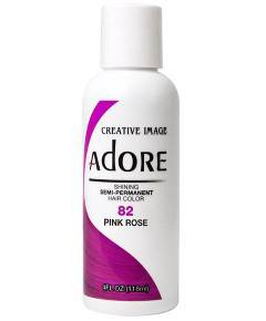 Creative Image Adore Shining Semi Permanent Hair Color in Pink Rose, vibrant hair dye for bold, colorful hair.