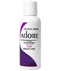 Creative Image Adore Shining Semi Permanent Hair Color in Violet Gem, vibrant purple hair dye for bold, colorful hairstyles.