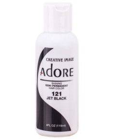 Creative Image Adore Shining Semi Permanent Hair Color in Jet Black, vibrant hair dye for a rich, glossy black look.