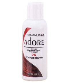 Creative Image Adore Shining Semi Permanent Hair Color in Copper Brown, vibrant hair dye applied on hair.
