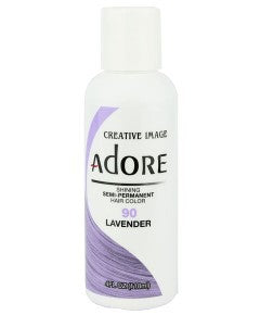Creative Image Adore Shining Lavender semi-permanent hair color in a vibrant tube, suitable for hair coloring and bleaching.