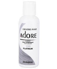 Creative Image Adore Shining Semi Permanent Hair Color in Platinum, vibrant hair dye for bright, shiny platinum blonde hair.