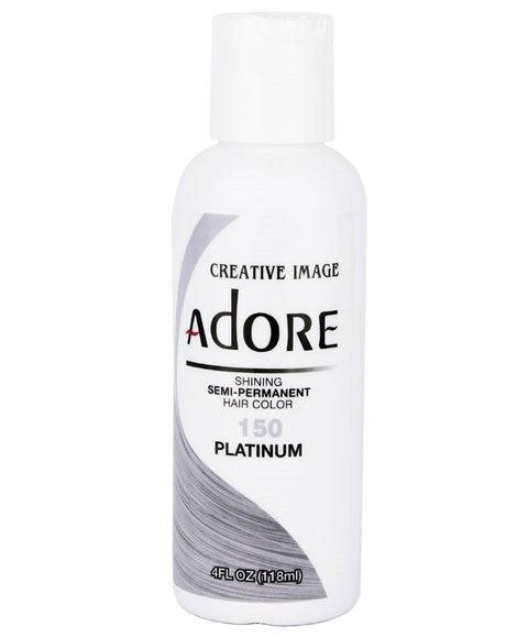 Creative Image Adore Shining Semi Permanent Hair Color in Platinum, vibrant hair dye for bright, icy blonde hair coloring