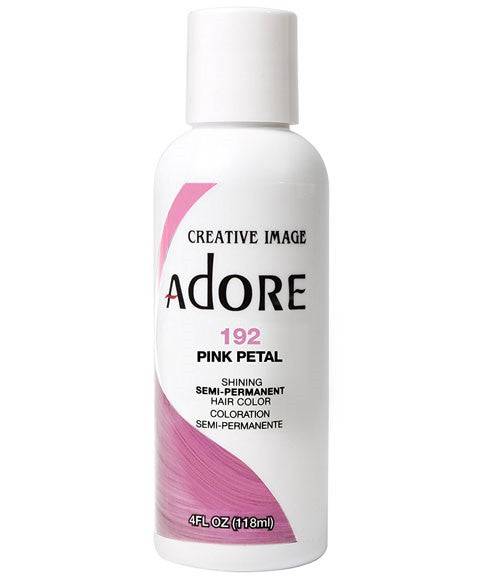 Creative Image Adore Shining Semi Permanent Hair Color in Pink Petal, vibrant pink hair dye for bold, colorful hair looks.