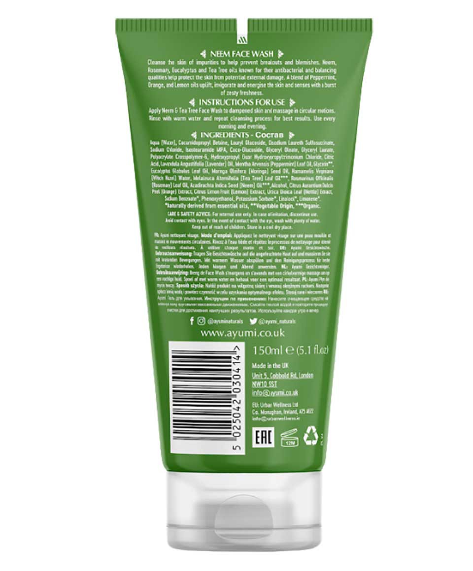 Nettoyant visage Ayumi Naturals au neem et à l&
