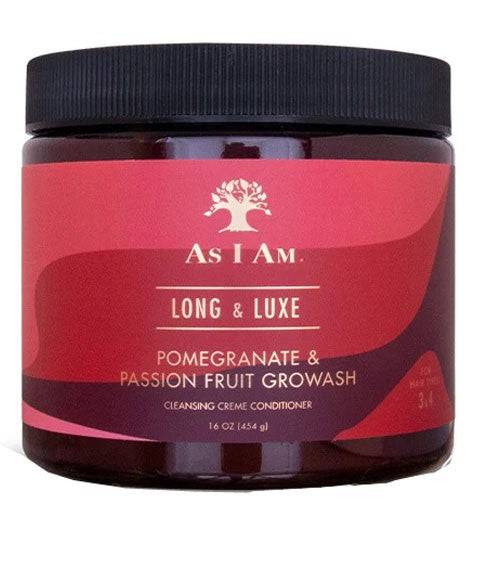 as I am Long and Luxe Growash cleansing creme conditioner for nourishing, gentle hair care, shown in a creamy conditioner form