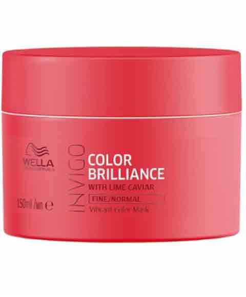 Wella Invigo Color Brilliance Vibrant Color Mask for normal hair, moisturizing hair treatment with rich formula.