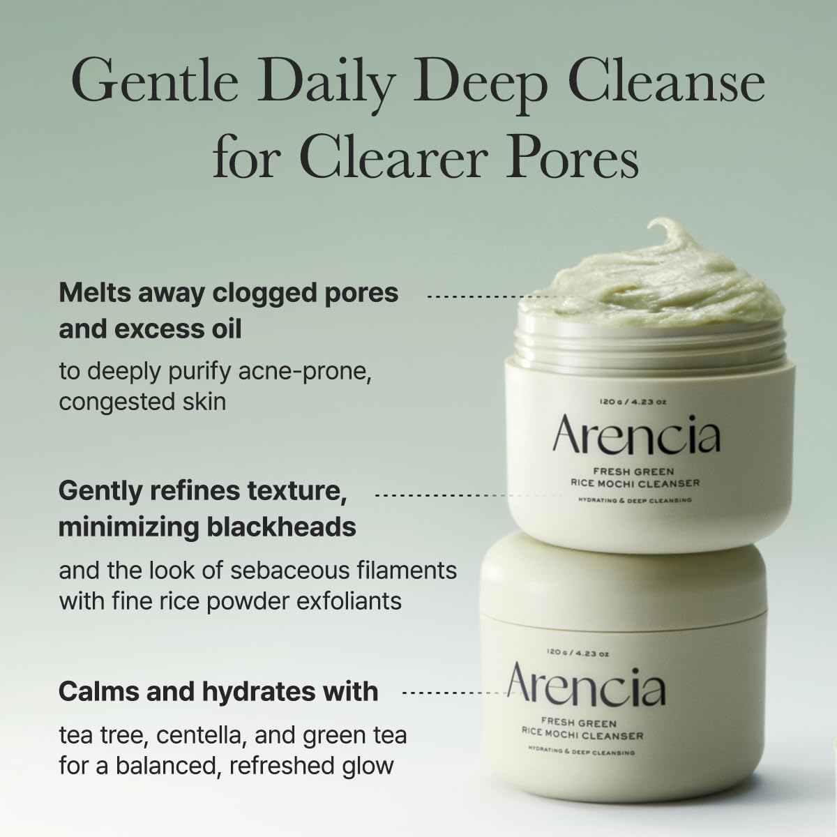 Arencia Fresh Green Rice Mochi Cleanser