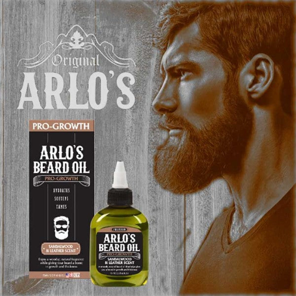 Arlos Pro Growth Beard Oil With Sandalwood And Leather Scent