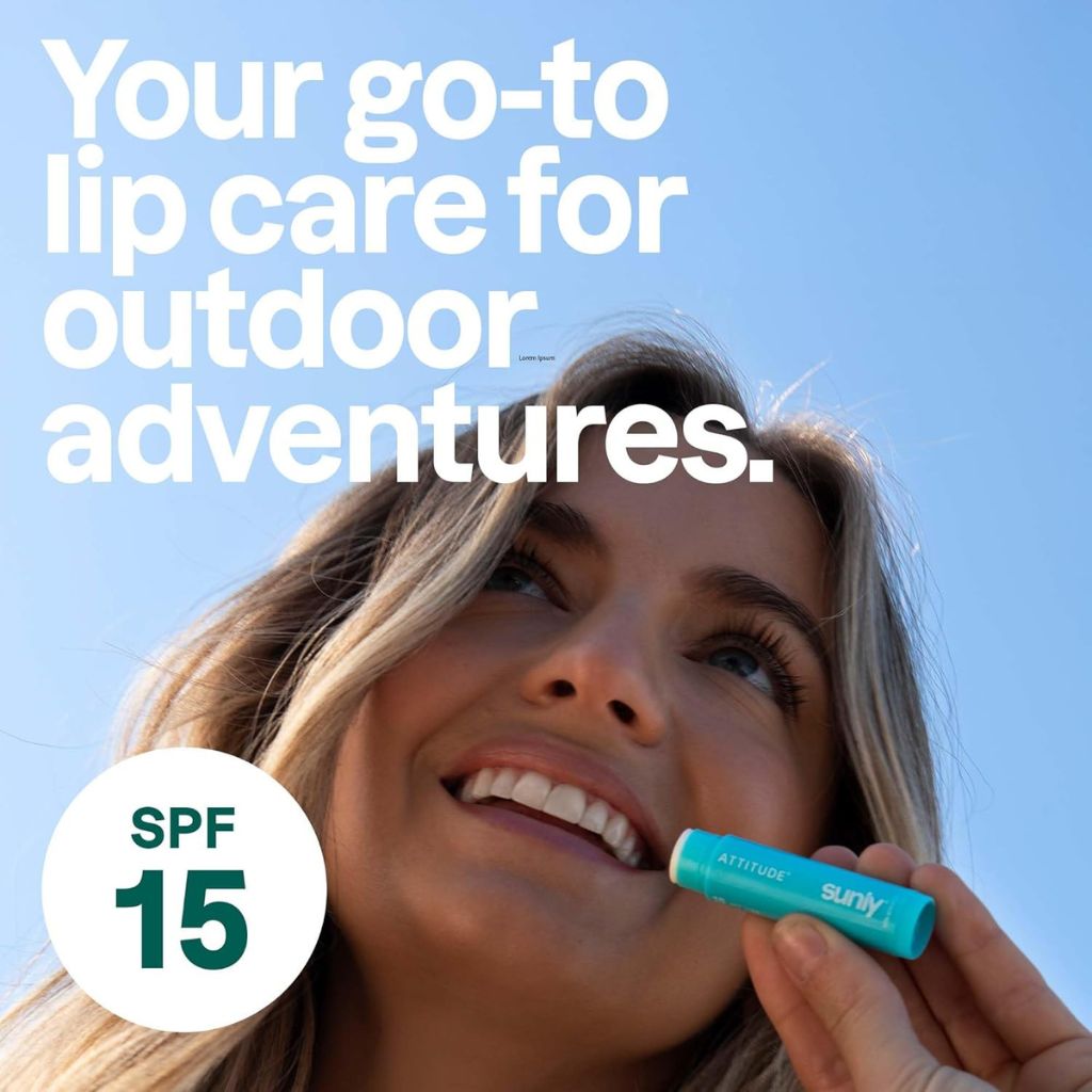 Attitude Sunly Unscented Medium Protection Lip Balm SPF15