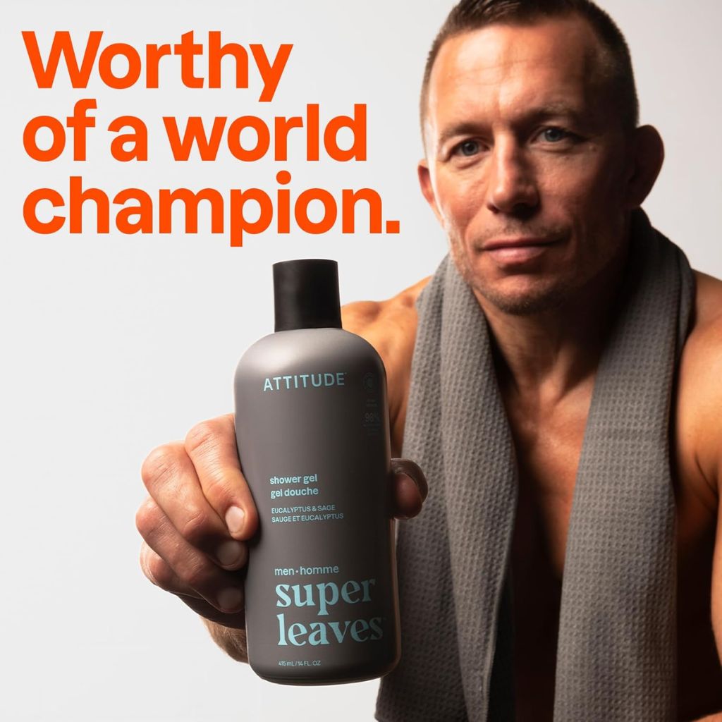 Attitude Super Leaves Men Eucalyptus And Sage Shower Gel