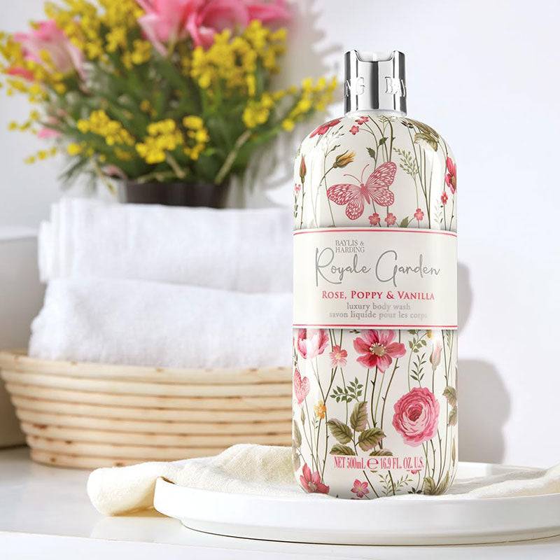 Baylis And Harding Royale Garden Rose Poppy And Vanilla Luxury Body Wash