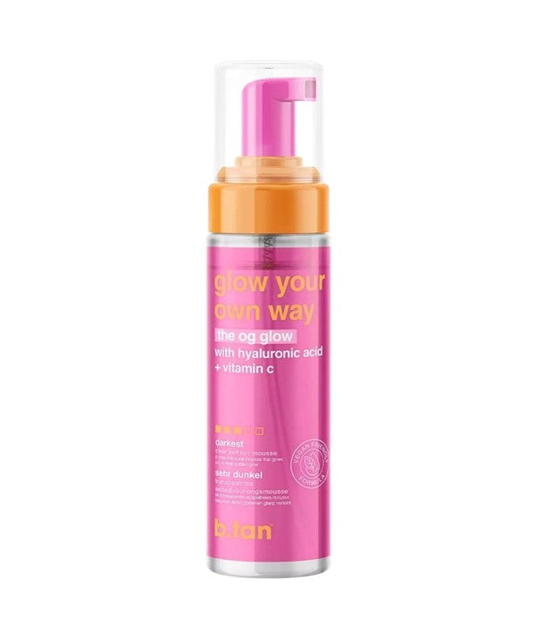 B Tan Glow Your Own Way Darkest Clear Self Tan Mousse