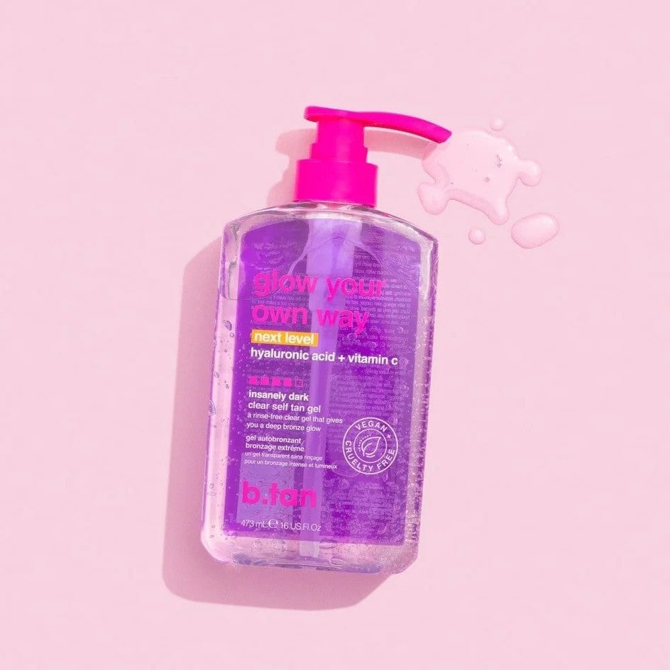 B Tan Glow Your Own Way Insanely Dark Clear Self Tan Gel