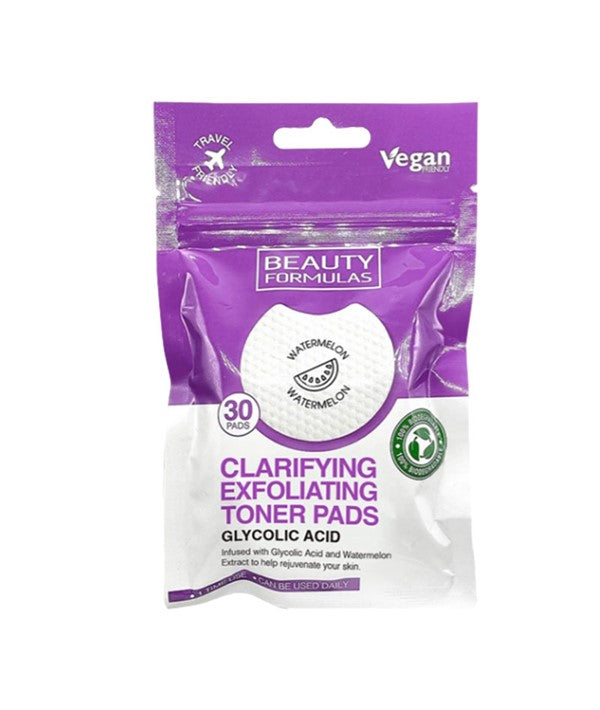 Beauty Formulas Clarifying Glycolic Acid Exfoliating Toner Pads