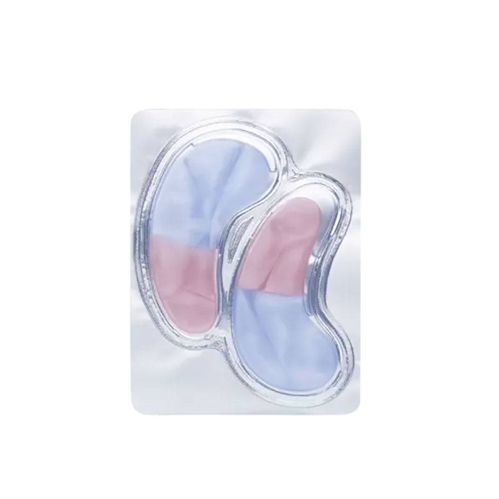 Beauty Formulas dual effect eye gel patches with hyaluronic acid and rose oil, showing the eye care patches on a white background.